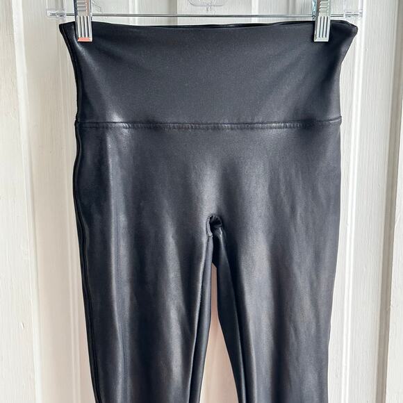 SPANX SPANXshape Faux Leather Leggings Black - Picture 3 of 9